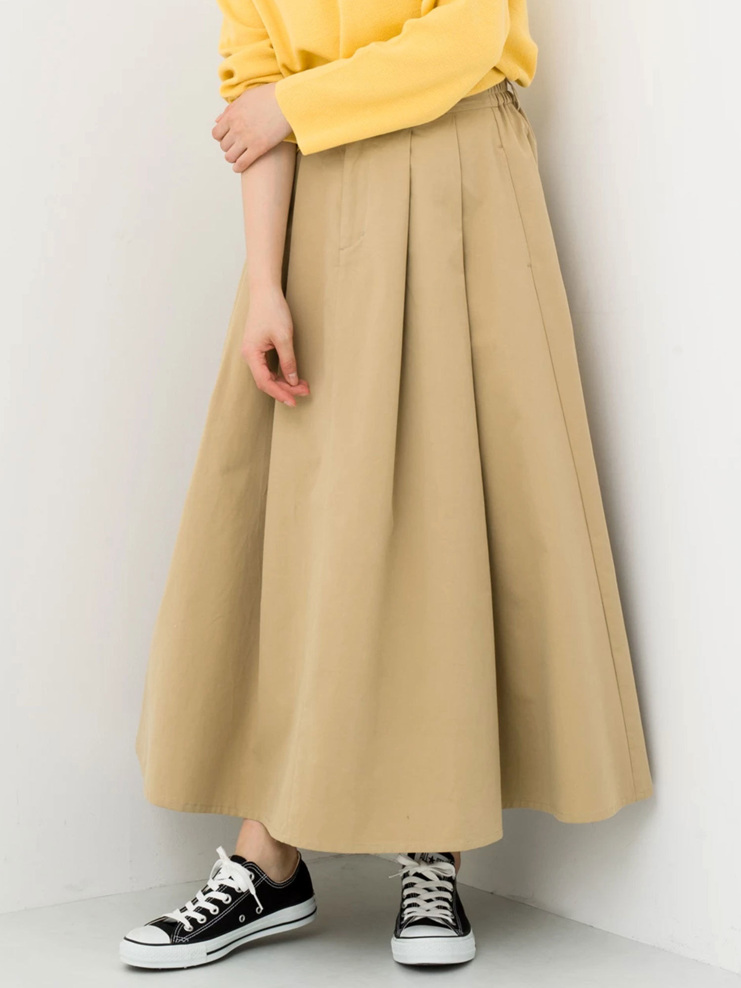 SEVENDAYSu003dSUNDAY ラップ風ギャザースカート フラワーブラック - スカート