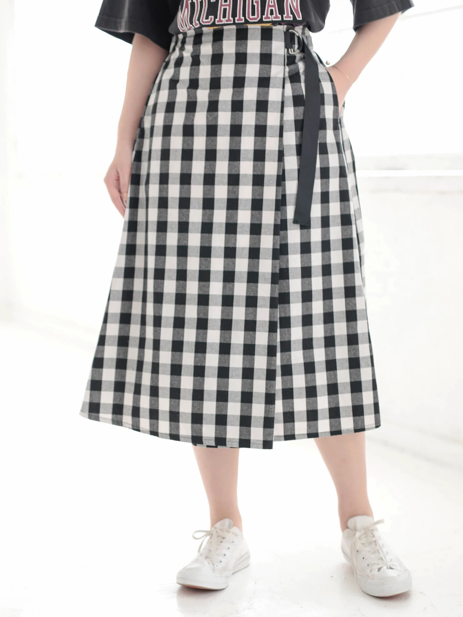 Win Heart(ウィンハート)のブロックチェックラップスカート（スカート） - ファッションレンタルのメチャカリ